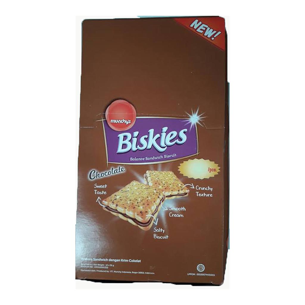 Munchys Biskies Chocolate 18 G Dus Isi 20