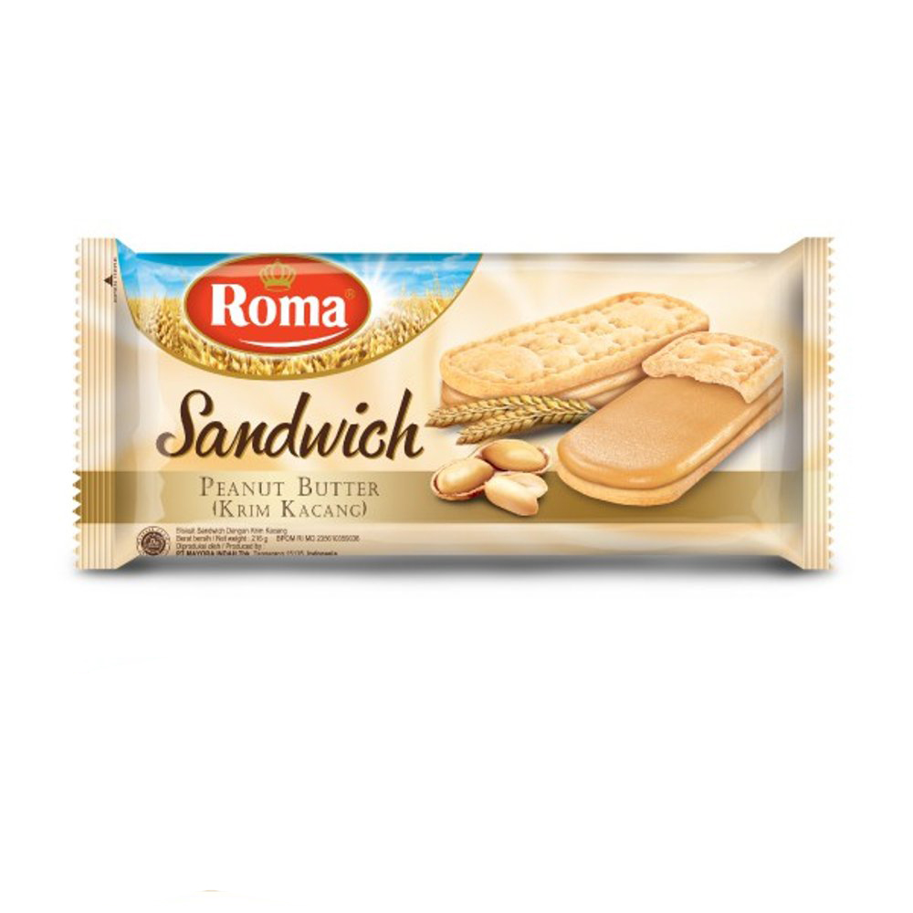 Roma Sandwich Peanut Butter Plastic Pack 216 G