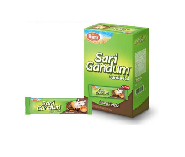 Roma Sari Gandum Plastic Pack 39 Gram Isi 12 Pcs