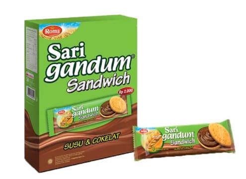 Roma Sari Gandum Susu &amp; Cokelat Plastic Pack 39 G
