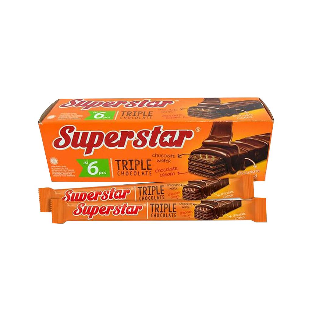 Superstar Wafer Coklat 18 G Pack Isi 12 Pcs