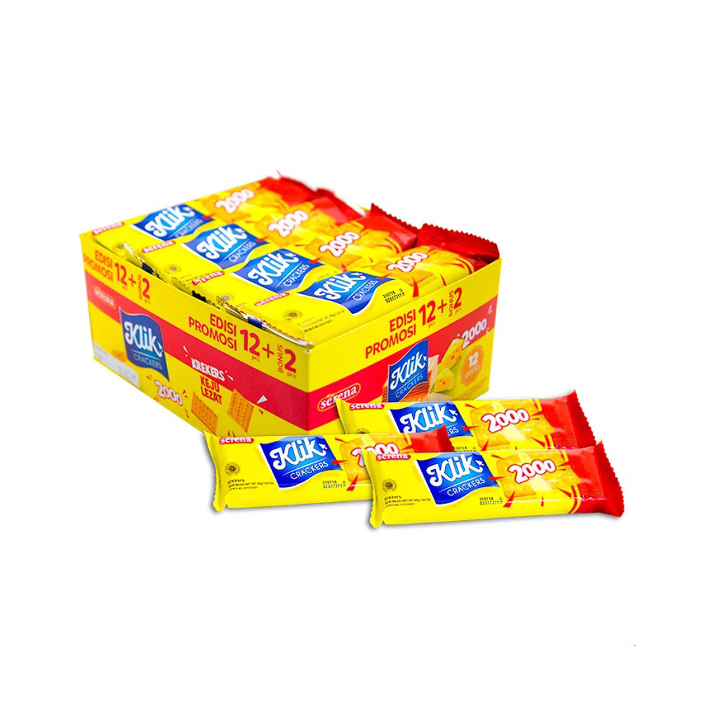 Serena Klik Crackers Keju Plastic Pack 48 G Box Isi 12