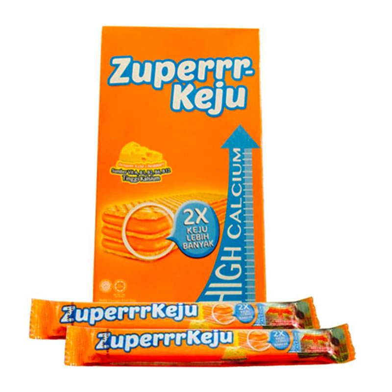 Zuperrr Keju Plastic Pack 6 G Karton Isi 35