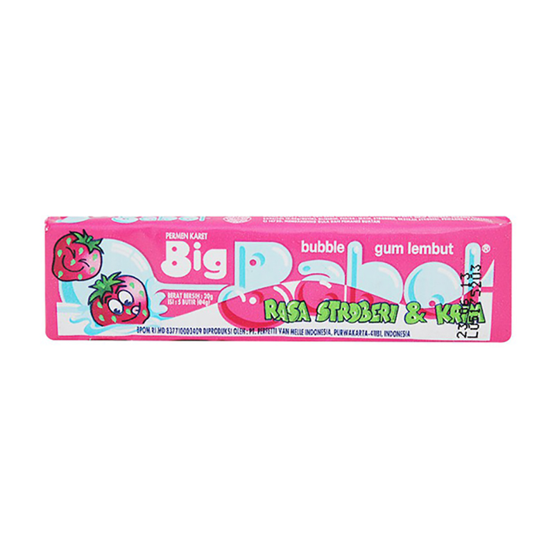 Big Babol Strawberry &amp; Krim 20 G Pack