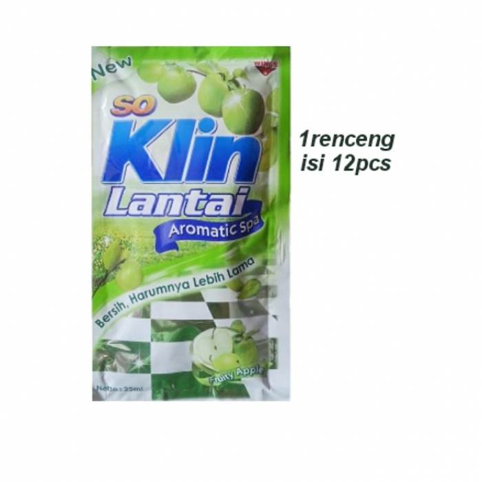 Soklin Lantai Hijau Muda Sachet Renceng 12 Pcs