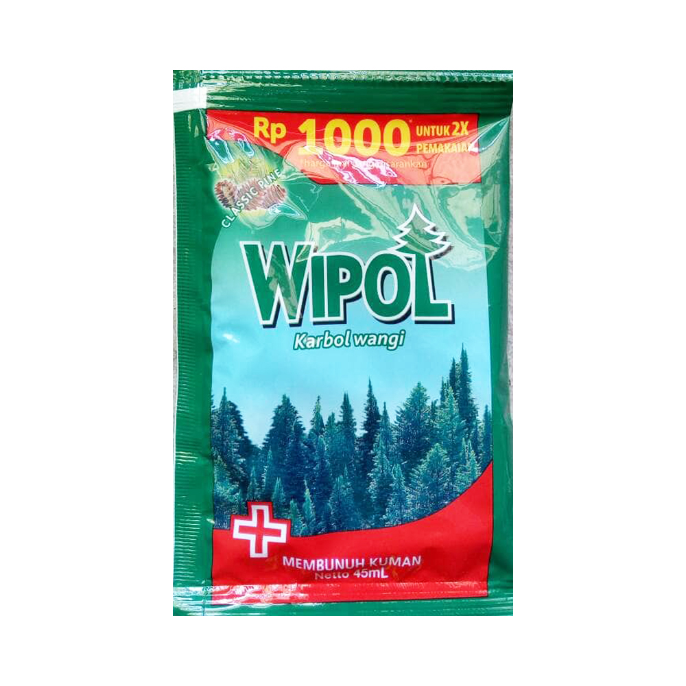 Wipol Karbol Wangi Classic Pine Sachet 45 Ml