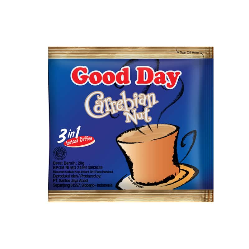 Good Day Kopi Carrebian Nut Sachet 20 Gr Renceng 10 Pcs