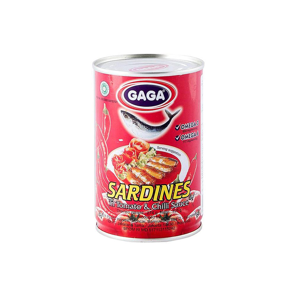 Gaga Sardines Saus Tomat &amp; Cabai 425 Gr