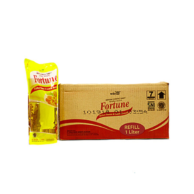 Fortune Minyak Goreng Pouch 1 L Karton Isi 12 Pcs