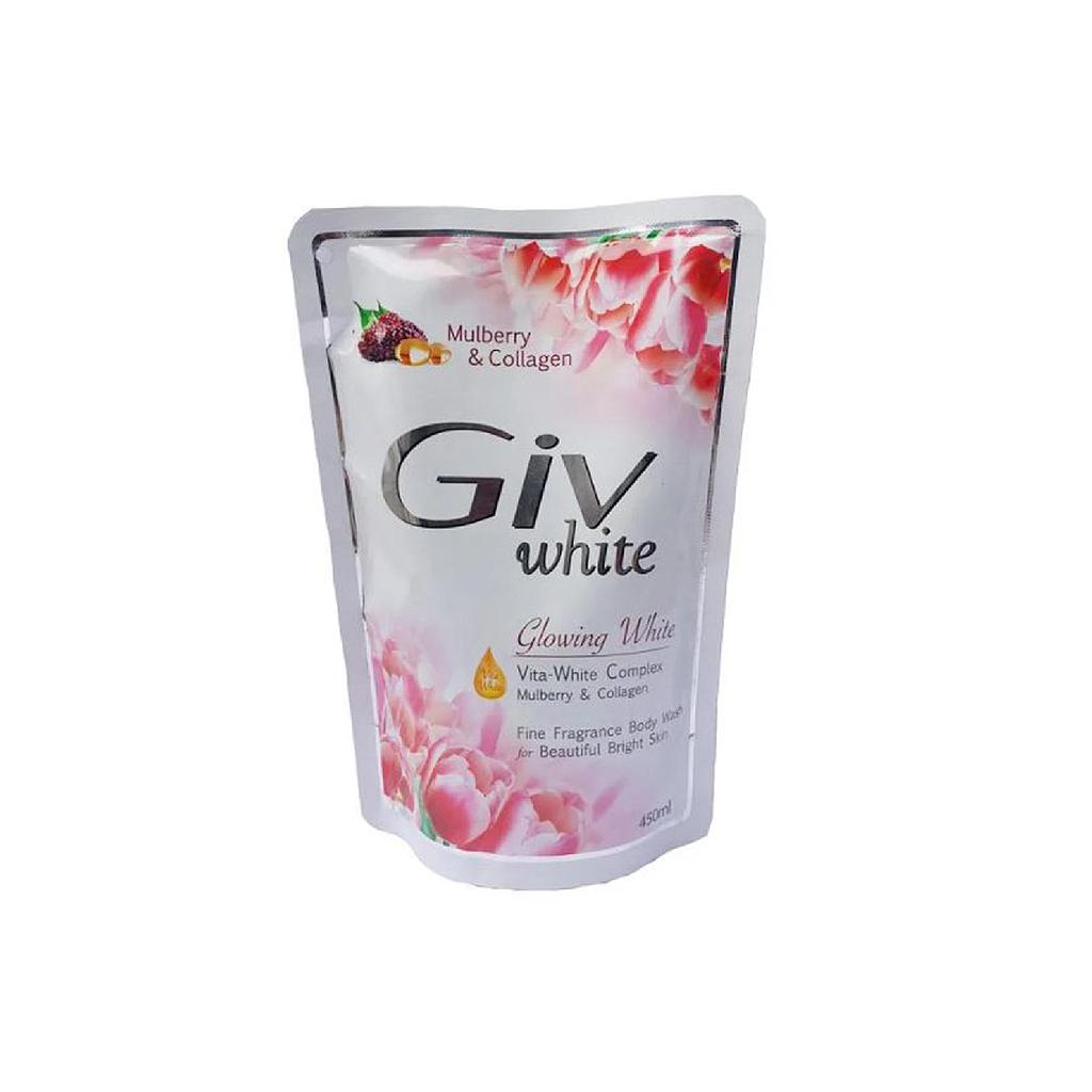 Giv Body Wash Liquid Mulberry &amp; Collagen Glowing White 450 Ml