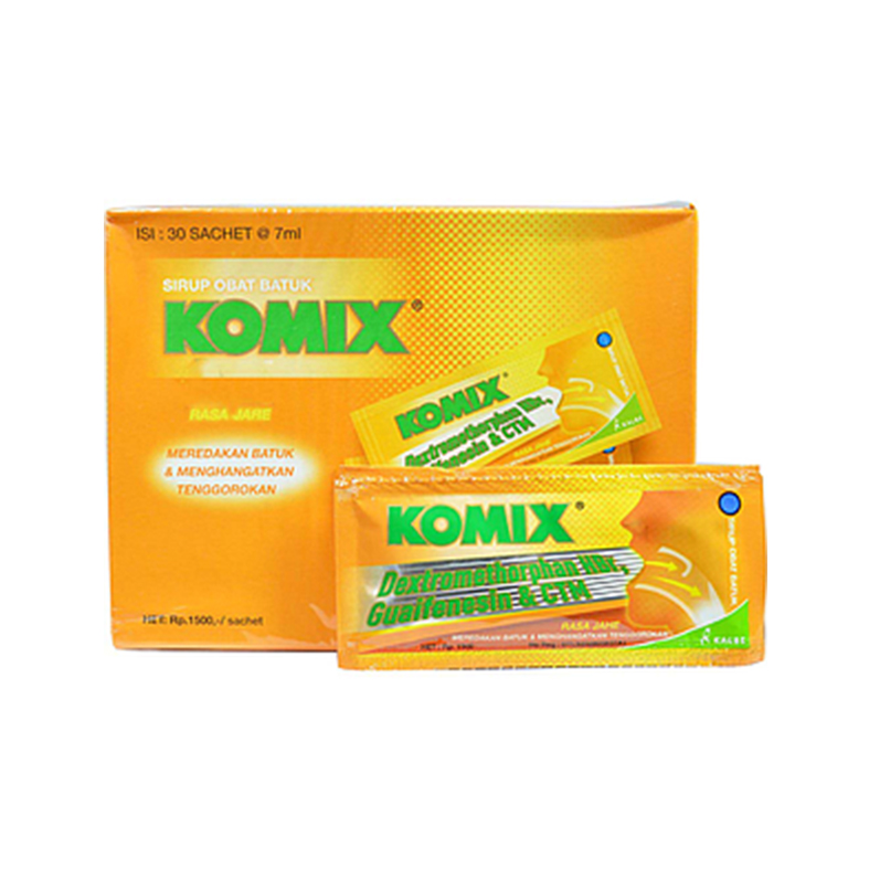Komix Sirup  Rasa Jahe Sachet 7 Ml Box Isi 30