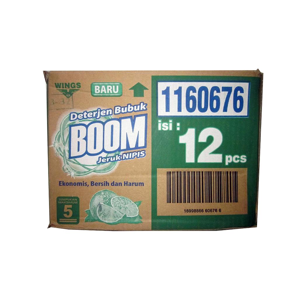 Boom Detergent Jeruk Nipis 900 Pouch Karton Isi 12