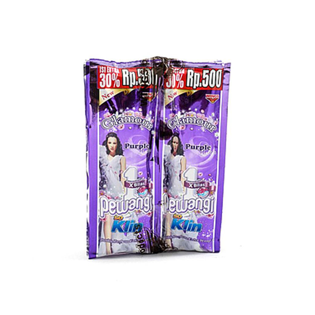 Soklin Pewangi Glamour Purple Luster 20 Ml Sachet Renceng 6 Pcs