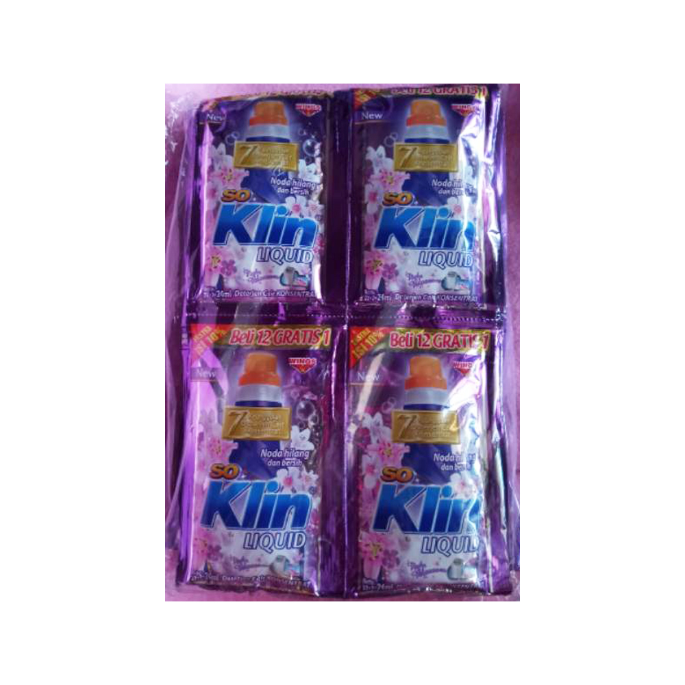 Soklin Violet Blossom Sachet 26 Ml Renceng Isi 12