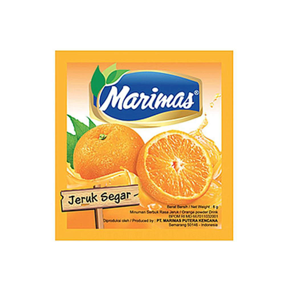 Marimas Jeruk Segar Sachet 8 Gr Renceng 10 Pcs