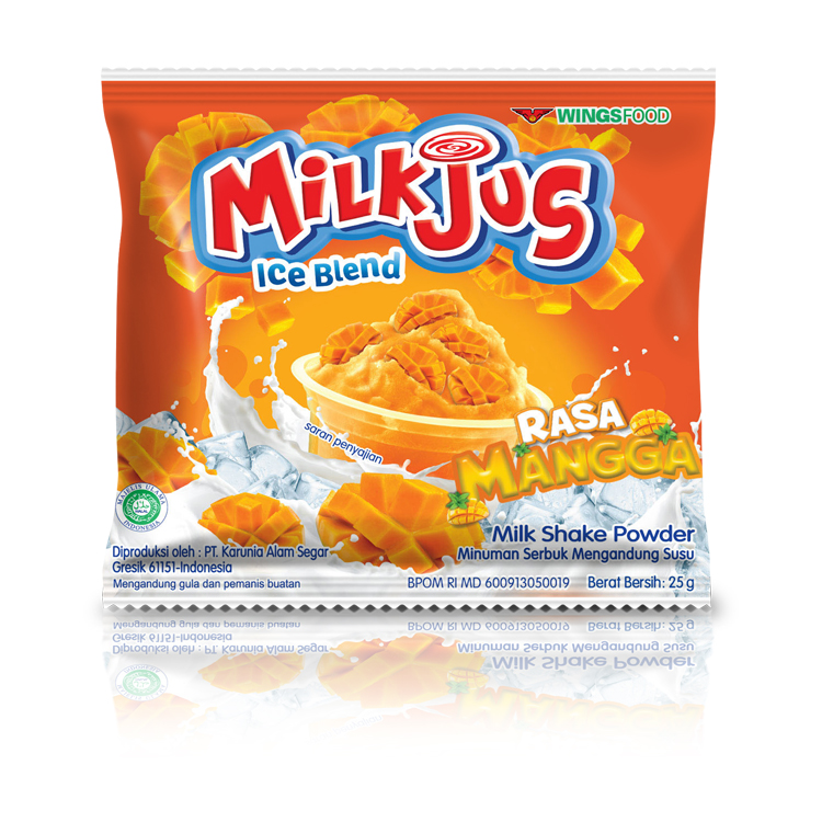 Milkjus Ice Blend Rasa Mangga Sachet 25 Gr Renceng Isi 10 Pcs