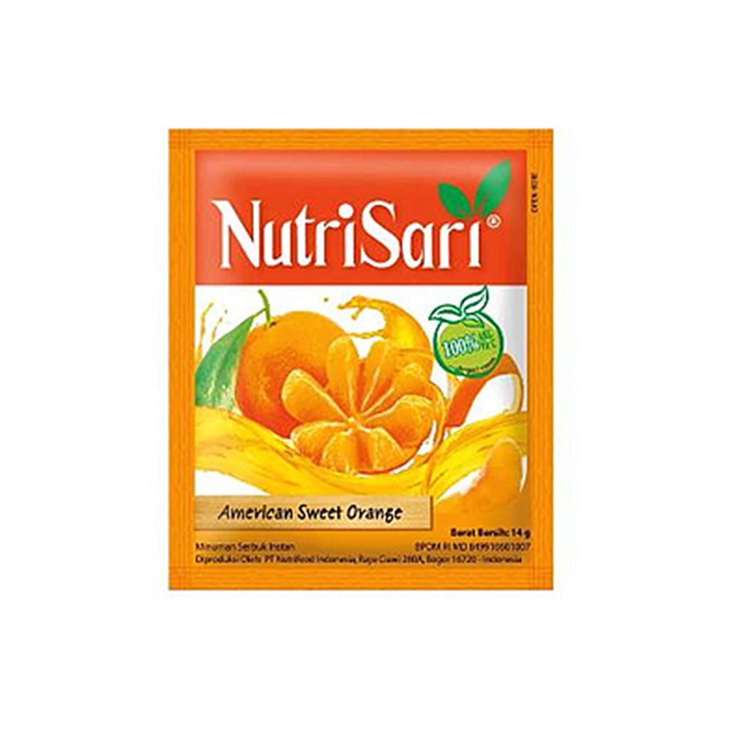 Nutrisari American Sweet Orange Sachet 14 Gr Renceng 10 Pcs