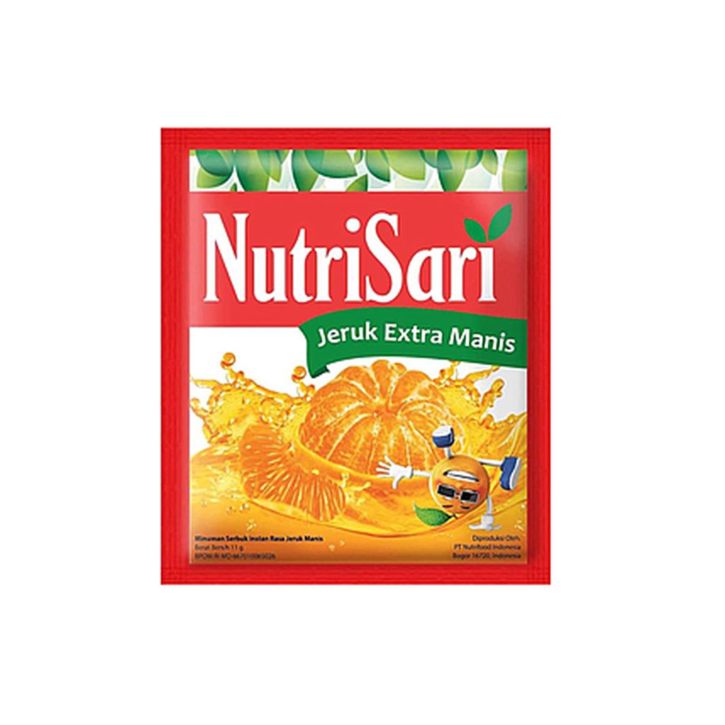 Nutrisari Jeruk Extra Manis Sachet 11 Gr Renceng 10 Pcs