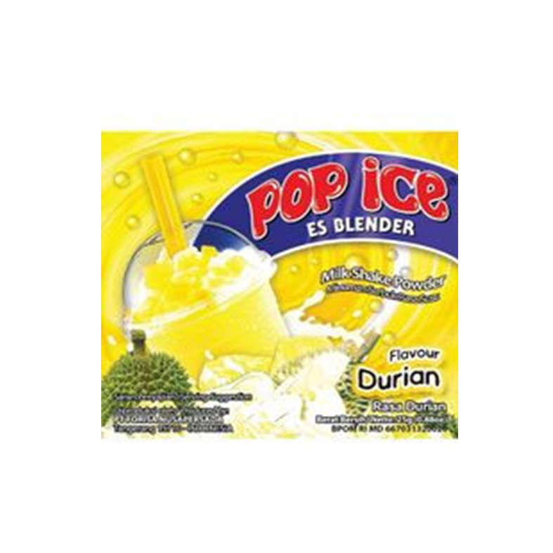 Pop Ice Es Blender Durian Sachet 25 Gr Renceng 10 Pcs