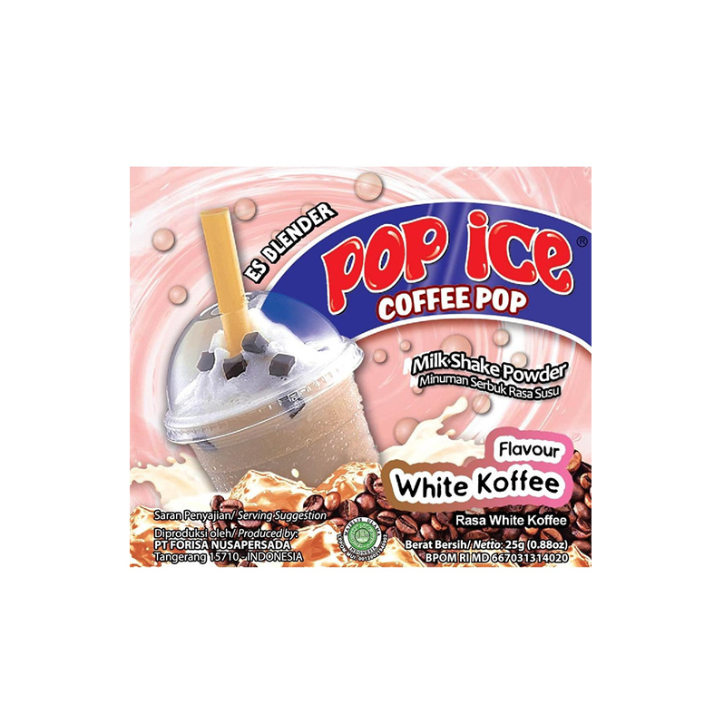 POP ICE WHITE KOFFEE 25 G SACHET Renceng 10 Pcs