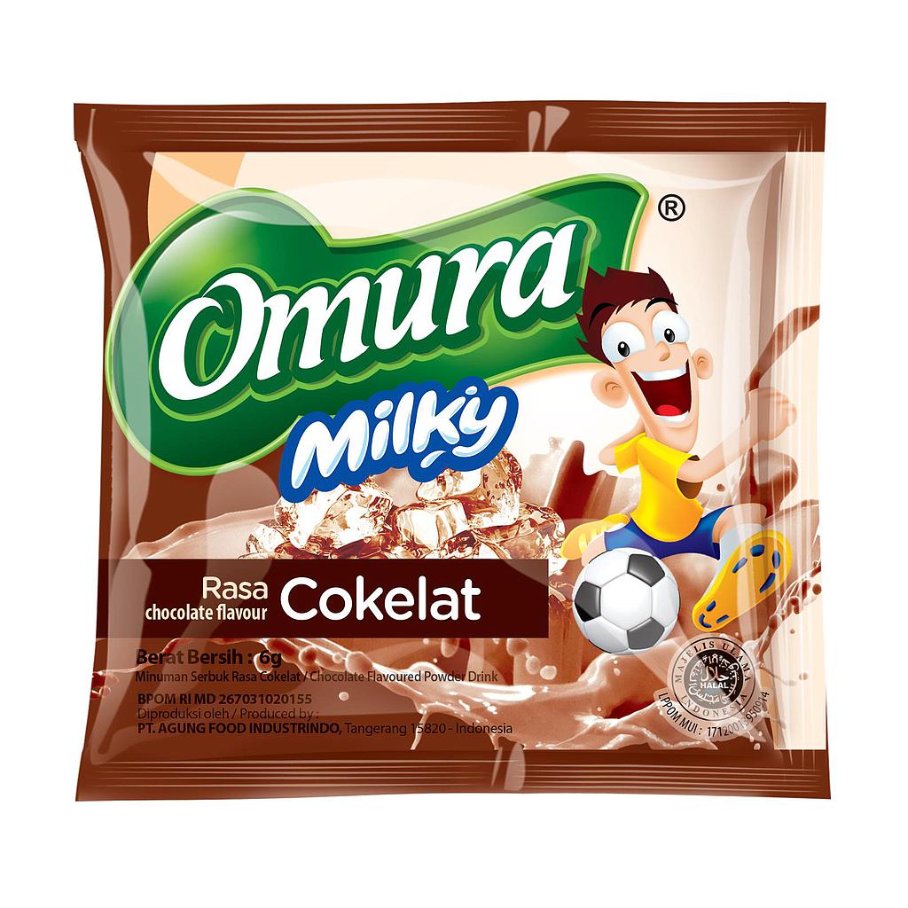 Omura Milky Rasa Cokelat Sachet 6 Gr