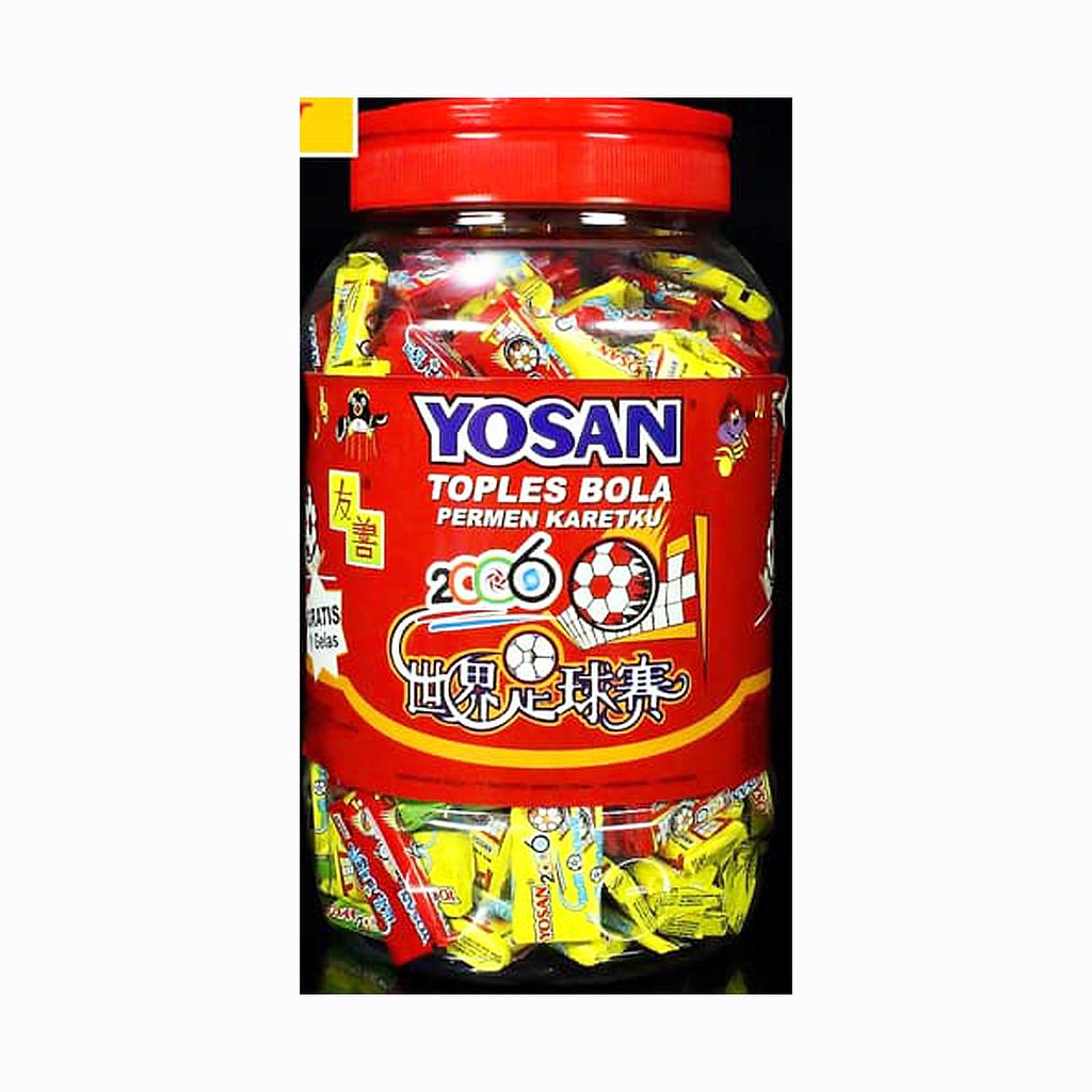 Yosan Toples Bola Permen Karetku 2006 450 G Toples Isi 50