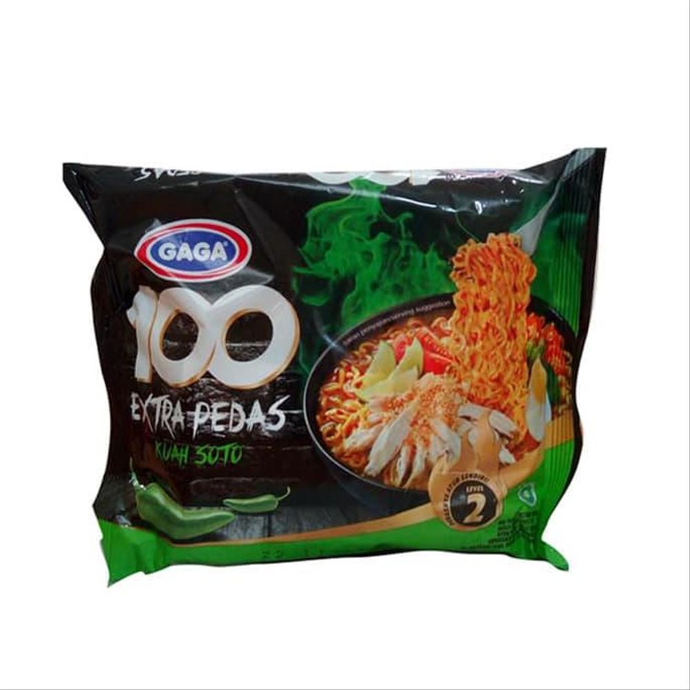 Gaga 100 Extra Pedas Kuah Soto 75 Gr