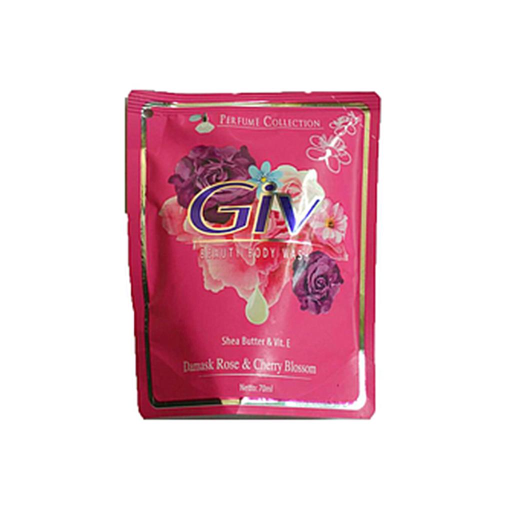Giv Beauty Body Wash Damask Rose Pouch 65 Ml