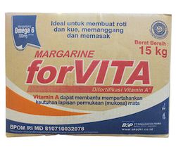 Forvita Margarine 250 Gr Plastik Karton Isi 24 Pcs