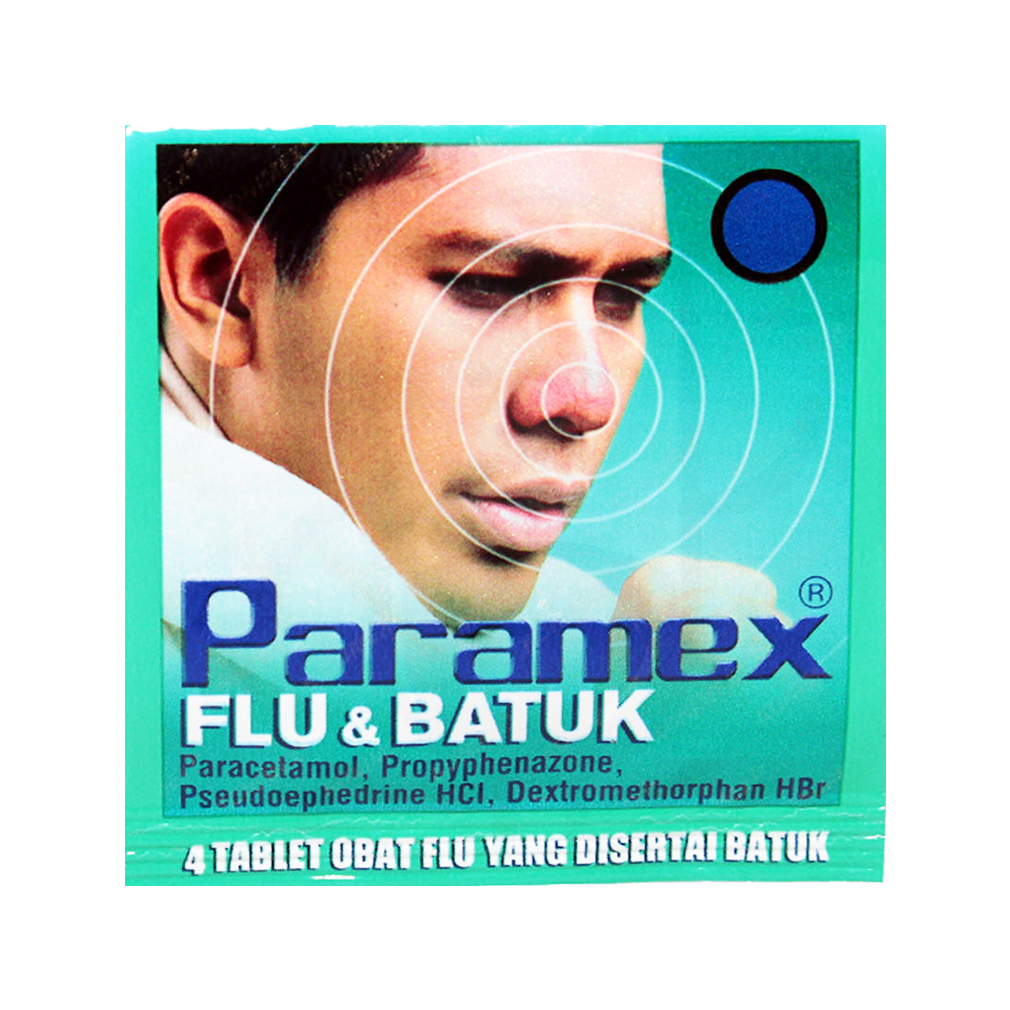 Paramex Flu &amp; Batuk 4 Tablets Strip