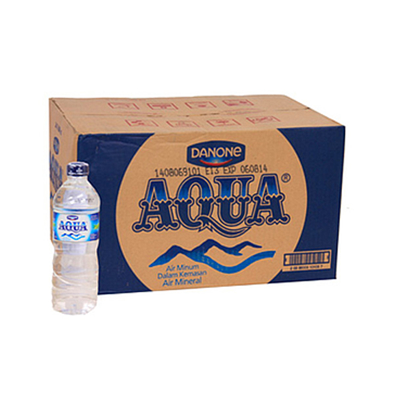 Aqua PET 600 Ml Karton Isi 24 Pcs