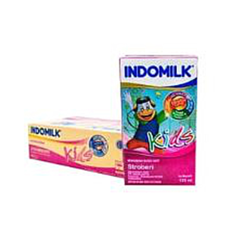 INDOMILK KIDS STRAWBERRY 115 ML TETRA PACK KARTON ISI 40
