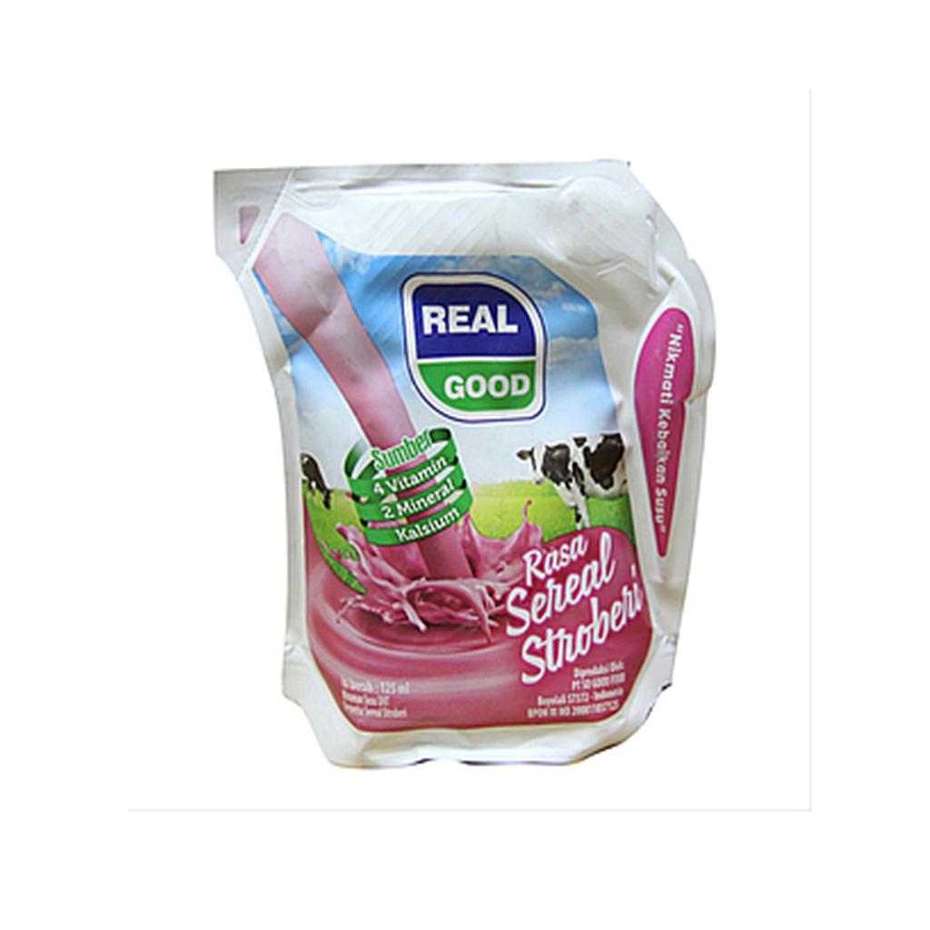 REAL GOOD RASA STROBERI TETRA PACK  125 ML 