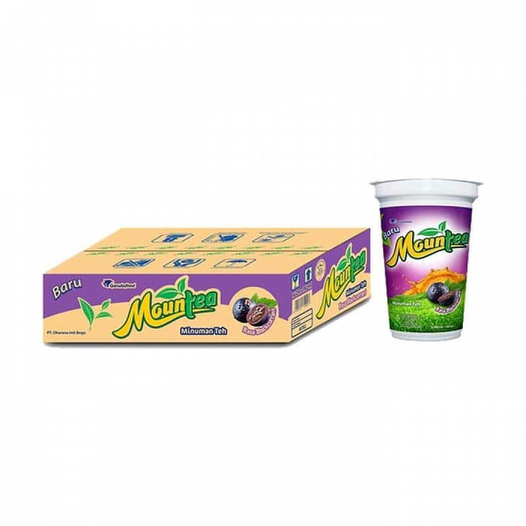 Mountea Blackcurrant Cup 180 Ml Karton Isi 24 Pcs