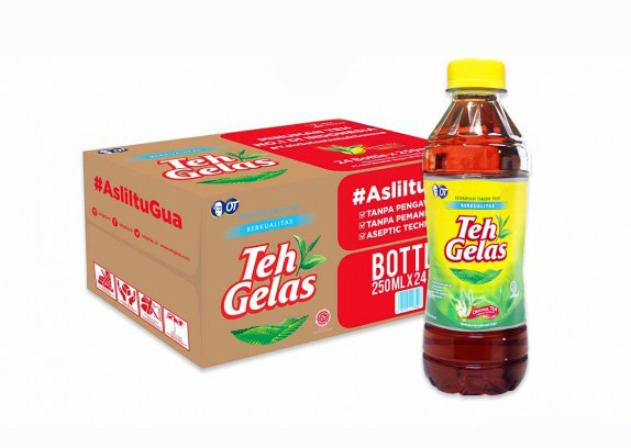 Teh Gelas PET 250 Ml Karton Isi 12 Pcs