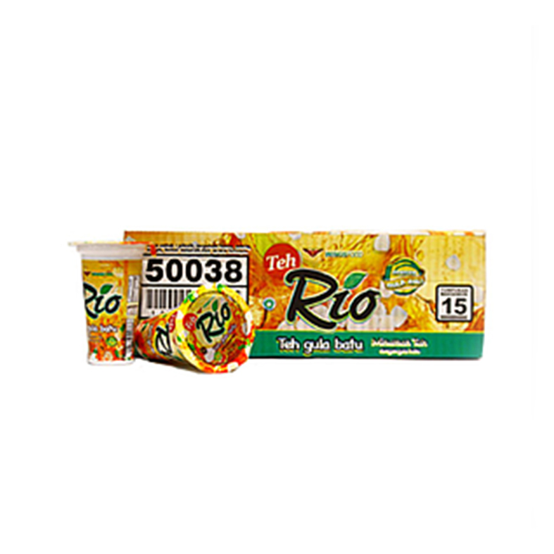 Teh Rio Gula Batu Cup 190 Ml Karton Isi 24 Pcs