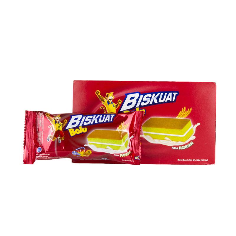 Biskuat Bolu Pandan 16 G Box Isi 12