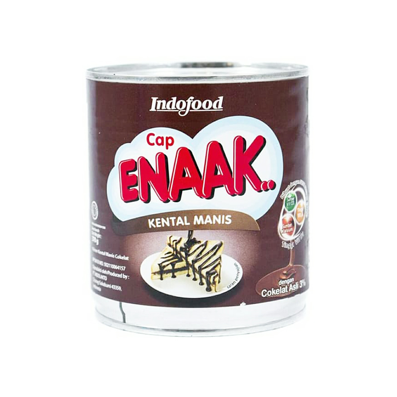 Cap Enaak Susu Kental Manis Cokelat Kaleng 370 Ml