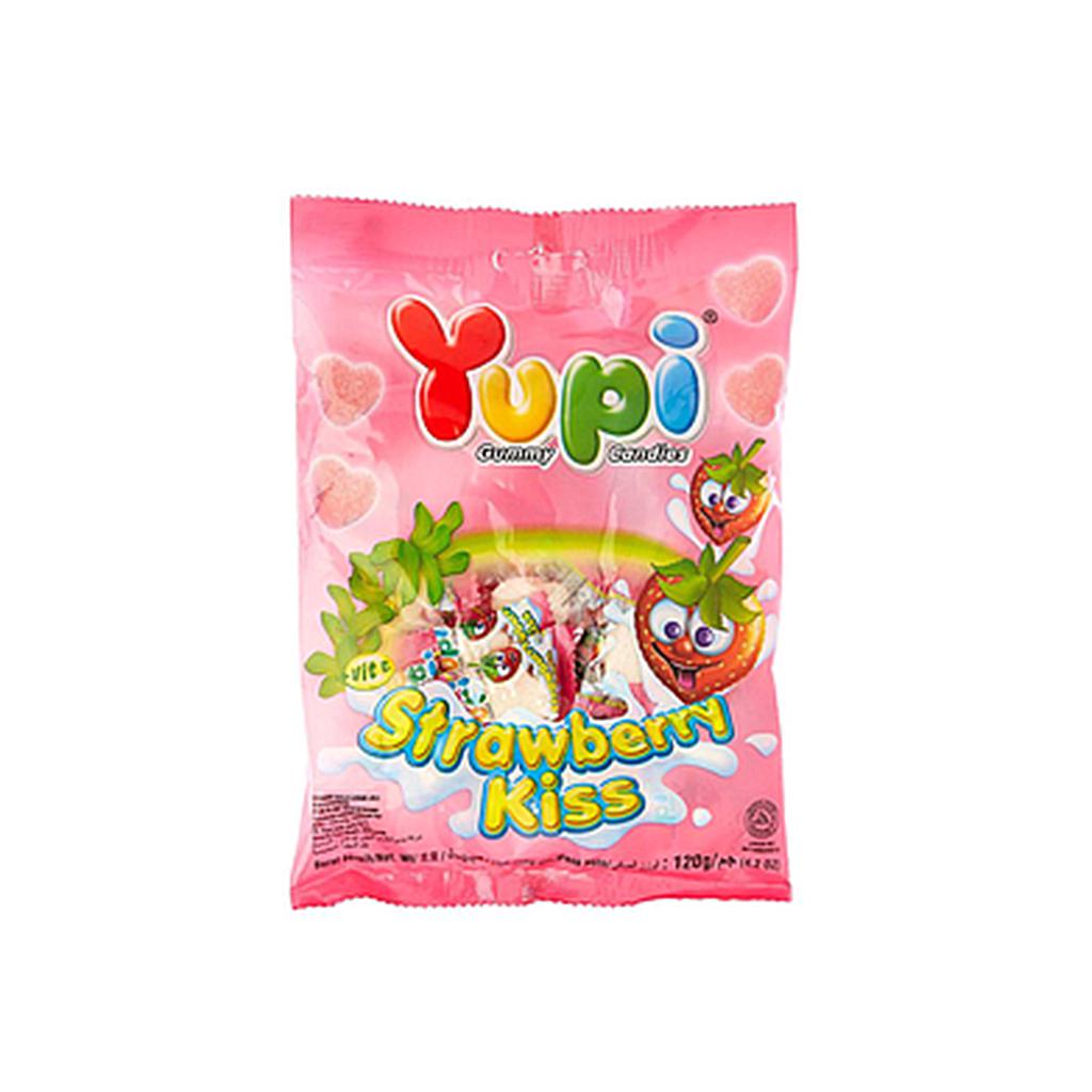 Yupi Strawberry Kiss Plastic Pack 120 G