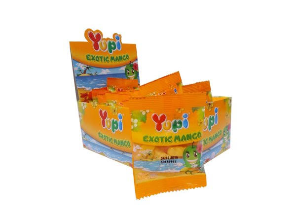Yupi Exotic Mango Plastic Pack 8 G Box Isi 24
