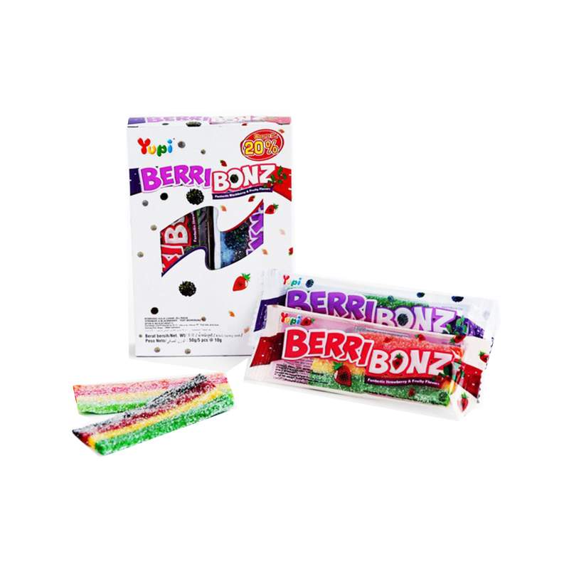 Yupi Berri Bonz Soccer Mania Plastic Pack 7 G Karton Isi 24