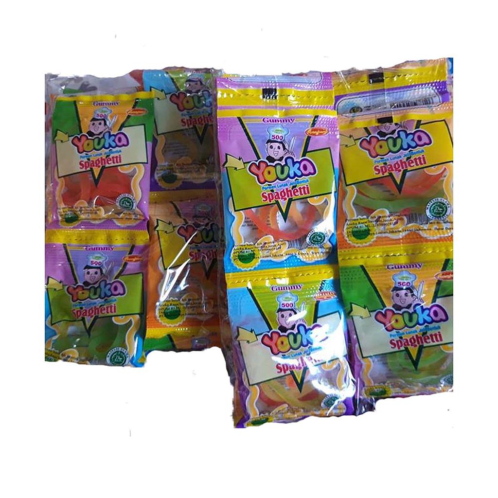 Youka Gummy Permen Lunak Bentuk Spaghetti 8 G