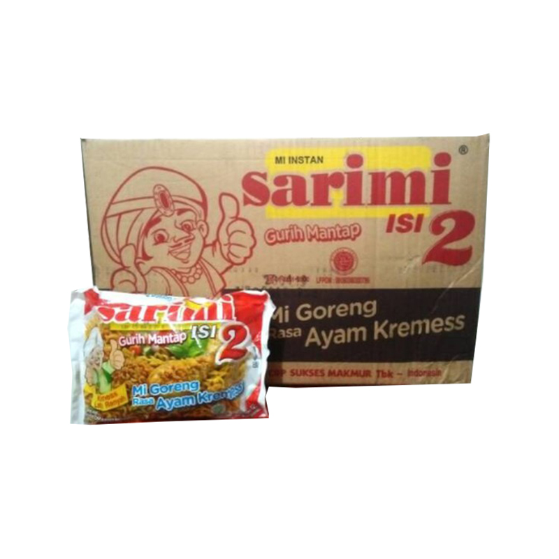 Sarimi Isi 2 Mie Goreng Rasa Ayam Kremes 125 Gr Karton Isi 24 Pcs