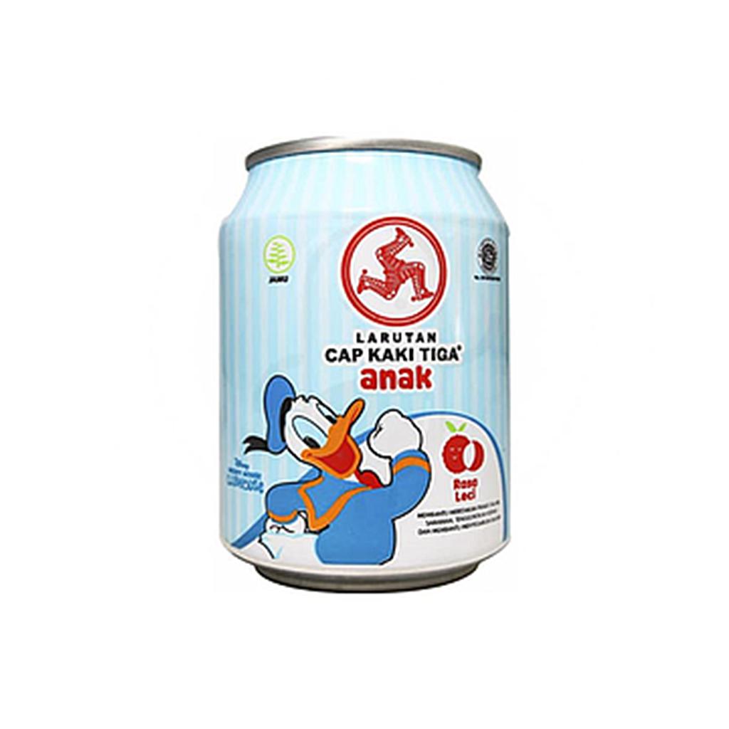 Larutan Cap Kaki 3 Mini Kaleng Leci 250 Ml