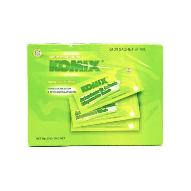 Komix Rasa Jeruk Nipis Sachet 7 Ml Box Isi 30 Sachet
