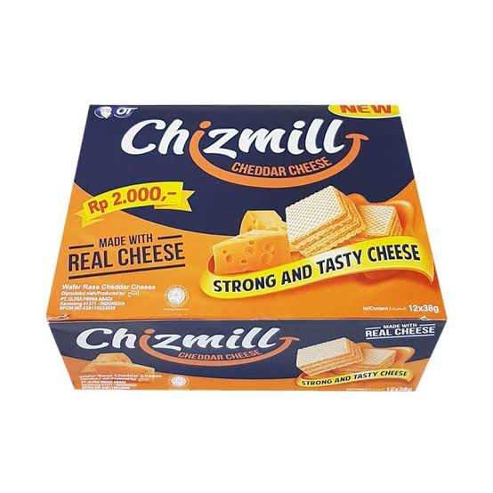Chizmill Cheddar Cheese 38 G Isi 12 Pcs