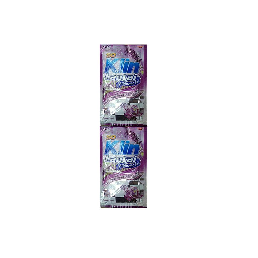 So Klin Lantai Aromatic Spa Floral Lavender Sachet 25 Ml Renceng 12 Pcs