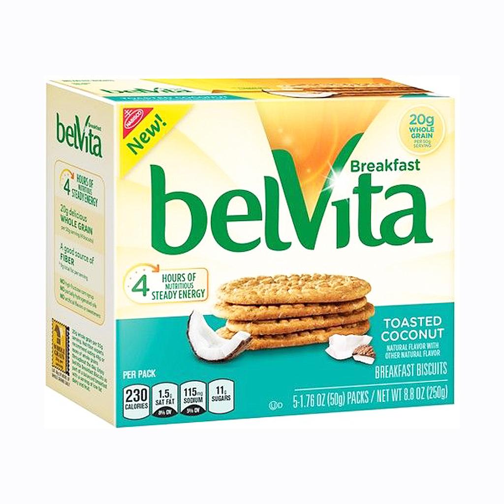 Belvita Breakfast Toasted Coconut 1 Dus Isi 5 250 G