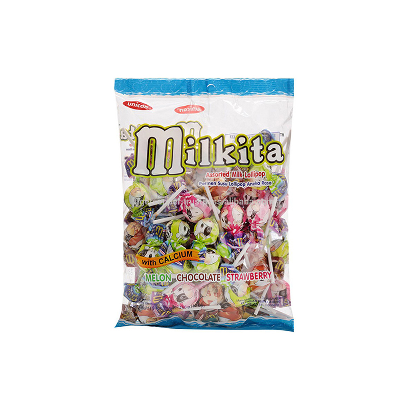 Milkita Lolipop Melon Cokelat Strawberry 7 G Pack Box Isi 50