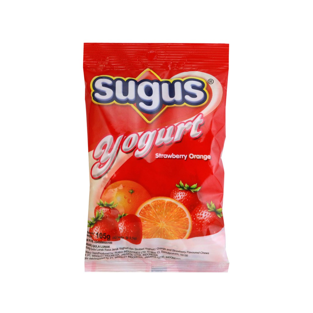 Sugus Yogurt Strawberry Orange Plastic Pack 90 G